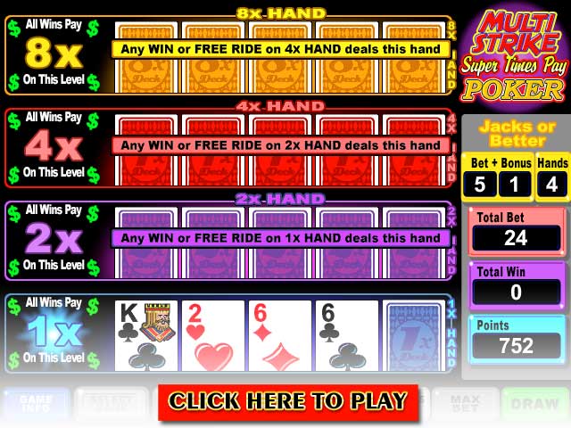 free double super times pay poker game